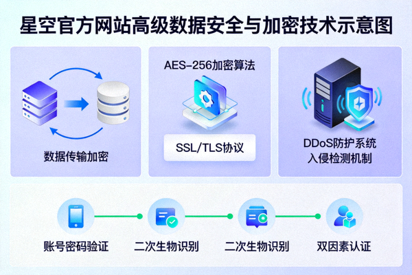 星空xingkong官方网站采用的高级数据安全与加密技术示意图